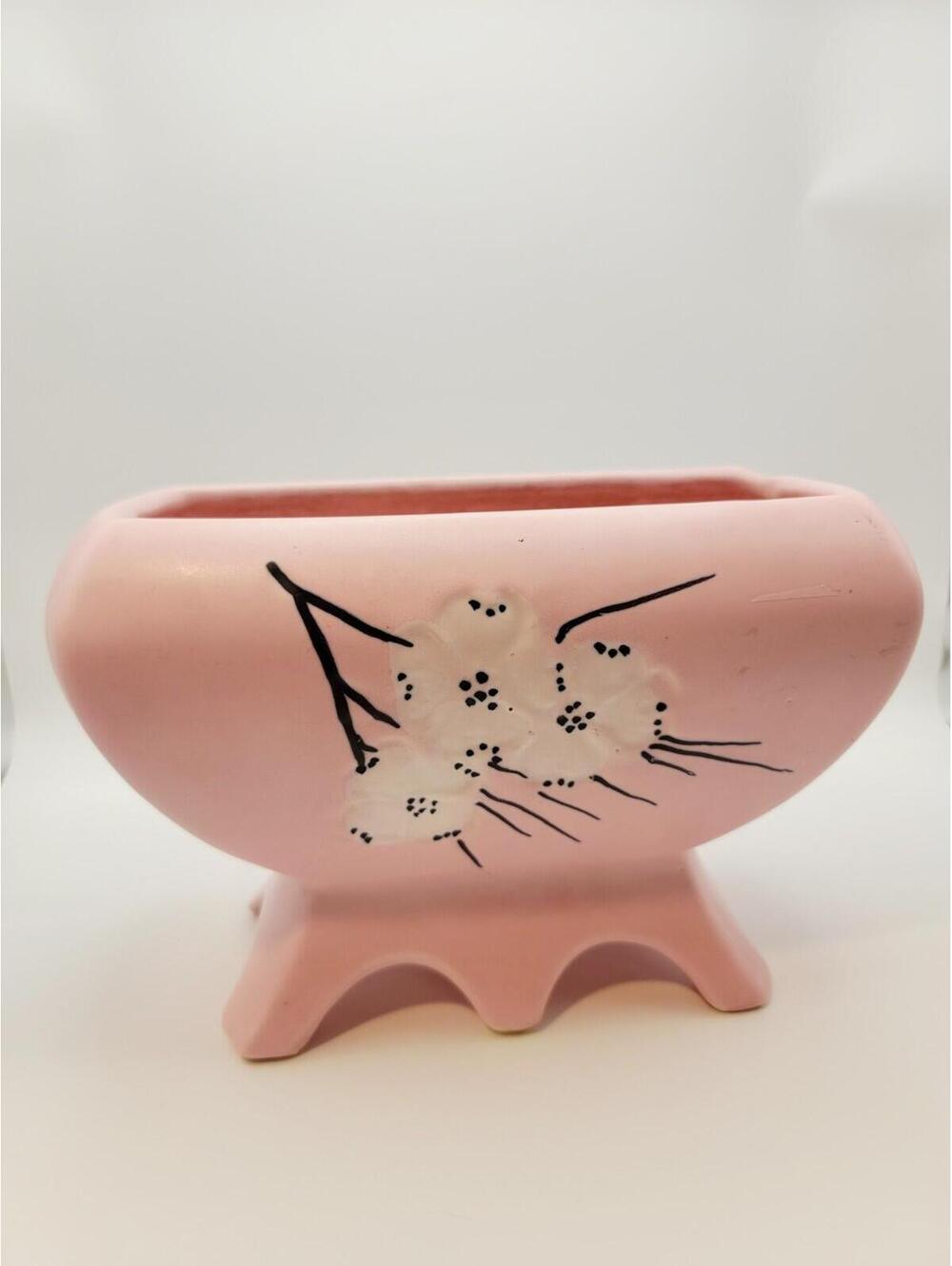 Mccoy Tall Footed Pink Springwood Planter